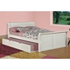 Faustine Full Sleigh Bed - Bead Board Panels, White Finish - DONC-325FW