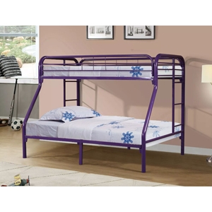 Twin Over Full Metal Bunk Bed - Purple 