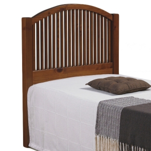 Antonio Mission Style Twin Headboard - Curved Rail, Light Espresso 