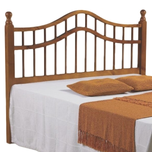 Arabesque Full Size Headboard - Double Camelback Rail, Honey 