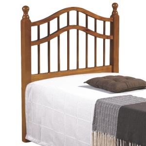 Arabesque Twin Size Headboard - Double Camelback Rail, Honey 