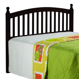 Alden Slat Panel Full Headboard - Curved Rail, Dark Cappuccino 