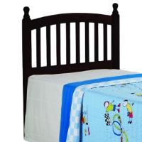 Alden Slat Panel Twin Headboard - Curved Rail, Dark Cappuccino