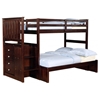 Orville Twin Over Full Staircase Bunk Bed - Chest, Dark Cappuccino - DONC-820CP-TT-800ECP