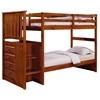Orville Twin Over Twin Staircase Bunk Bed - Chest, Light Espresso - DONC-820E-TT