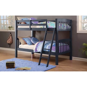 Twin Over Twin Mission Bunk Bed - Navy 