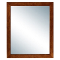 Darian Rectangular Bedroom Mirror - Wooden Frame, Walnut