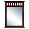 Dorsey Traditional Rectangular Mirror - Slats, Burnished Brown - DONC-929BB