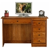 Classic Oak Single Pedestal Computer Desk - Drawer and Cabinet - EGL-10153