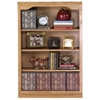 Classic Oak Bookcase - Curved Molding, 4 Shelves, 48" Tall - EGL-14348