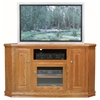 Classic Oak 56" Tall Corner TV Cabinet - 1 Open Shelf, 3 Doors - EGL-46745