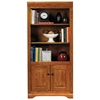 Oak Ridge 3-Shelf Bookcase - Fluting, Raised Panel Doors - EGL-93460