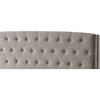 Jayden Button Tufted Upholstered Bed - Sandstone, Black Nailhead Detailing - EGL-EAG1600SE-BED