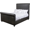Fallyn Sleigh Bed - Vintage Charcoal, Black Nailhead Detailing - EGL-EAG8250VCL-BED