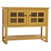 42" Homebasics Sofa Table - Beadboard Sides, 2 Glass Doors - EGL-HB321742PL