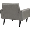 Delve Faux Leather Accent Chair - Button Tufted, Gray - EEI-2327-GRY
