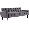Delve Velvet Sofa - Button Tufted, Gray - EEI-2456-GRY