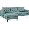 Empress 2-Piece Upholstered Sectional Sofa - LAF Chaise, Button Tufted - EEI-259-SS