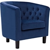 Prospect Velvet Armchair - Button Tufted, Espresso Legs - EEI-2613-C