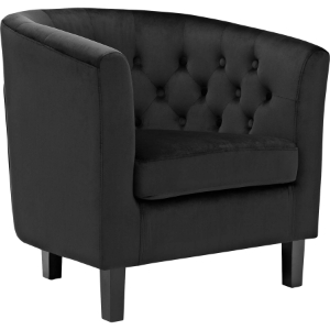 Prospect Velvet Armchair - Button Tufted, Espresso Legs 
