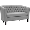 Prospect Upholstered Fabric Loveseat - Button Tufted, Espresso Legs - EEI-2614-LS
