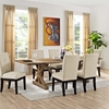 Den Extendable Wood Dining Table - Brown - EEI-2651-BRN-SET