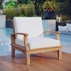 Bayport Outdoor Patio Armchair - Natural, White - EEI-2695-NAT-WHI