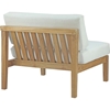 Bayport Outdoor Patio Armless Chair - Natural, White - EEI-2697-NAT-WHI