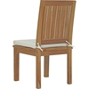 Marina Outdoor Patio Dining Chair - Natural, White - EEI-2700-NAT-WHI