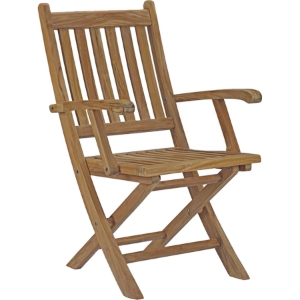 Marina Outdoor Patio Folding Armchair - Natural 