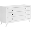 Tracy 3 Drawers Dresser - White - EEI-5241-WHI