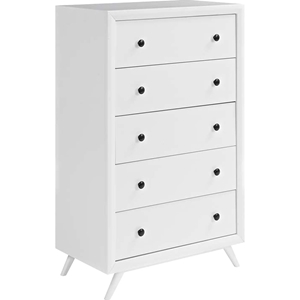Tracy 5 Drawers Chest - White 