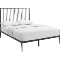 Annika Queen Platform Bed - Brown