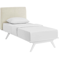 Tracy Twin Platform Bed - White Frame