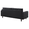 Empress Tufted Bonded Leather Sofa - Black - EEI-1010-BLK
