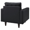 Empress Tufted Bonded Leather Armchair - Black - EEI-1012-BLK