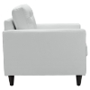 Empress Tufted Bonded Leather Armchair - White - EEI-1012-WHI