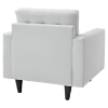 Empress Tufted Bonded Leather Armchair - White - EEI-1012-WHI
