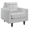 Empress Tufted Bonded Leather Armchair - White - EEI-1012-WHI