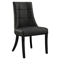 Noblesse Dining Leatherette Side Chair - Black