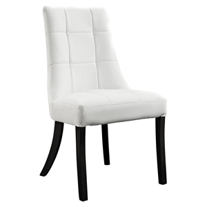 Noblesse Dining Leatherette Side Chair - White 