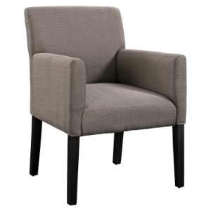 Chloe Upholstery Armchair - Wood Legs, Gray 
