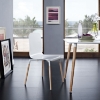 Stack Dining Wood Side Chair - White - EEI-1054-WHI