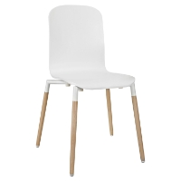 Stack Dining Wood Side Chair - White