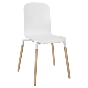 Stack Dining Wood Side Chair - White 