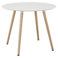 Track Circular Dining Table - White