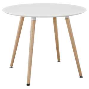 Track Circular Dining Table - White 