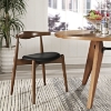 Stalwart Dining Side Chair - Dark Walnut, Black - EEI-1080-DWL-BLK