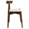 Stalwart Dining Side Chair - Dark Walnut, White - EEI-1080-DWL-WHI