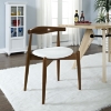Stalwart Dining Side Chair - Dark Walnut, White - EEI-1080-DWL-WHI